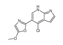 4-氯-5-(5-甲氧基-2-噁唑)-1H-吡咯并[2,3-B]吡啶结构式