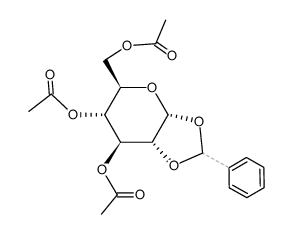 3,4,6-tri-O-acetyl-1,2-O-((R,S)-benzylidene)-α-D-glucopyranose结构式