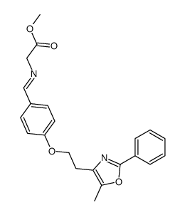 methyl 2-((4-(2-(5-methyl-2-phenyloxazol-4-yl)ethoxy)benzylidene)amino)acetate Structure