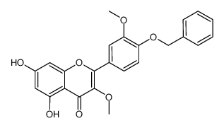 2-(4-benzyloxy-3-methoxy-phenyl)-5,7-dihydroxy-3-methoxy-chromen-4-one Structure