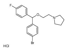 1-[2-[(4-bromophenyl)-(4-fluorophenyl)methoxy]ethyl]pyrrolidine,hydrochloride结构式