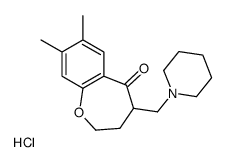 7,8-dimethyl-4-(piperidin-1-ium-1-ylmethyl)-3,4-dihydro-2H-1-benzoxepin-5-one,chloride Structure