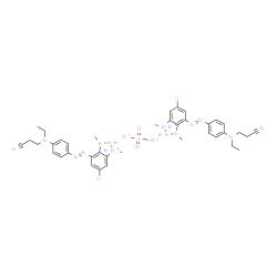 bis[6-chloro-4-[[4-[(2-cyanoethyl)ethylamino]phenyl]azo]-1,3-dimethyl-1H-benzotriazolium] sulphate Structure