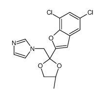 1-[[(2R,4S)-2-(5,7-dichloro-1-benzofuran-2-yl)-4-methyl-1,3-dioxolan-2-yl]methyl]imidazole结构式