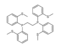 2-bis(2-methylsulfanylphenyl)phosphanylethyl-bis(2-methylsulfanylphenyl)phosphane结构式