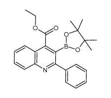 2-phenyl-3-(4,4,5,5-tetramethyl-[1,3,2]dioxaborolan-2-yl)-quinoline-4-carboxylic acid ethyl ester Structure