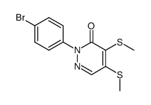 2-(4-bromo-phenyl)-4,5-bis-methylsulfanyl-2H-pyridazin-3-one Structure