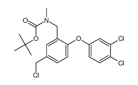 [5-chloromethyl-2-(3,4-dichloro-phenoxy)-benzyl]-methyl-carbamic acid tert-butyl ester结构式