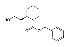 (2R)-N-benzyloxycarbonyl-2-(2-hydroxyethyl)piperidine结构式