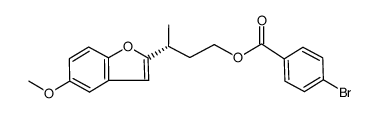 4-bromobenzoic acid (R)-3-(5-methoxybenzofuran-2-yl)butyl ester结构式
