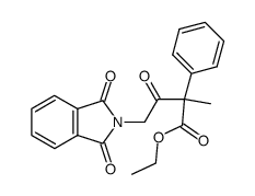 4-(1,3-Dioxo-1,3-dihydro-isoindol-2-yl)-2-methyl-3-oxo-2-phenyl-butyric acid ethyl ester Structure