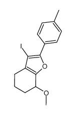 3-iodo-7-methoxy-2-(4-tolyl)-4,5,6,7-tetrahydrobenzofuran结构式