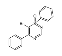 6-bromo-1,5-diphenyl-1H-1λ4,2,4-thiadiazine 1-oxide结构式