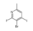 3-Bromo-2-fluoro-4-iodo-6-methylpyridine structure