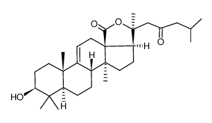 3β-hydroxyholost-9(11)-en-23-one结构式