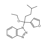 1-(1-ethoxy-1-(furan-3-yl)-4-methylpentyl)-1H-benzo[d][1,2,3]triazole结构式