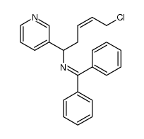 (Z)-5-chloro-N-(diphenylmethylene)-1-(pyridin-3-yl)pent-3-en-1-amine结构式