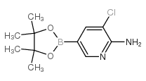 3-Chloro-5-(4,4,5,5-tetramethyl-1,3,2-dioxaborolan-2-yl)pyridin-2-amine Structure