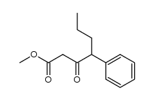 methyl 3-oxo-4-phenylheptanoate结构式