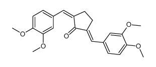 2,5-bis[(3,4-dimethoxyphenyl)methylidene]cyclopentan-1-one Structure