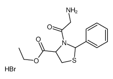 ethyl 3-(2-aminoacetyl)-2-phenyl-1,3-thiazolidine-4-carboxylate,hydrobromide Structure