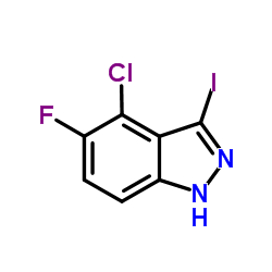 4-Chloro-5-fluoro-3-iodo-1H-indazole structure