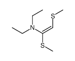 N,N-diethyl-1,2-bis(methylsulfanyl)ethenamine结构式