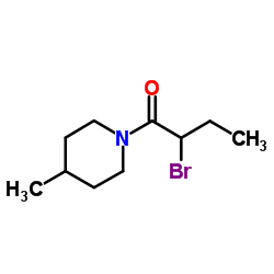 2-Bromo-1-(4-methyl-1-piperidinyl)-1-butanone结构式
