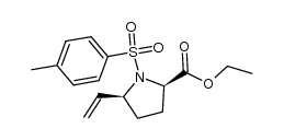 cis-(p-tolylsulphonyl)-5-vinylproline ethyl ester结构式