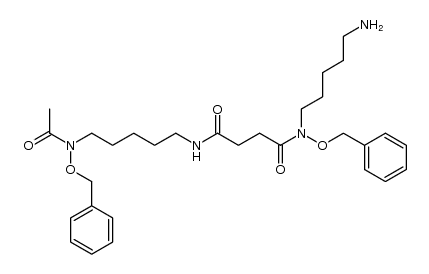N-(5-aminopentyl)-3-[[5-[(benzyloxy)acetylamino]pentyl]carbamoyl]-O-benzylpropionohydroxamic acid结构式
