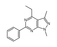 4-ethyl-1,3-dimethyl-6-phenylpyrazolo[3,4-d]pyrimidine Structure