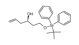 (3S)-1-{[t-butyl(diphenyl)silyl]oxy}hex-5-en-3-ol结构式