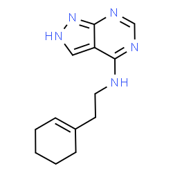 N-[2-(cyclohex-1-en-1-yl)ethyl]-2H-pyrazolo[3,4-d]pyrimidin-4-amine结构式