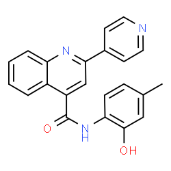 N-(2-hydroxy-4-methylphenyl)-2-(pyridin-4-yl)quinoline-4-carboxamide structure