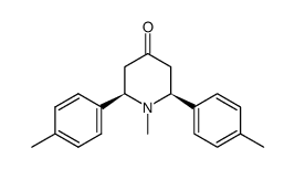 (2S,6R)-1-Methyl-2,6-di-p-tolyl-piperidin-4-one Structure