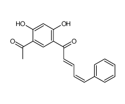 (2E,4E)-1-(5-acetyl-2,4-dihydroxyphenyl)-5-phenylpenta-2,4-dien-1-one结构式