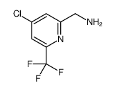 [4-chloro-6-(trifluoromethyl)pyridin-2-yl]methanamine结构式