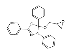 2-(oxiran-2-ylmethoxy)-2,3,5-triphenyl-1,3,4-oxadiazole结构式