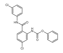 phenyl (5-chloro-2-{[(3-chlorophenyl)amino]carbonyl}-phenyl)carbamate结构式