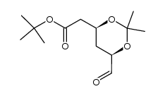 tert-butyl (3R,5S)-6-oxo-3,5-dihydroxy-3,5-O-isopropylidenehexanoate结构式