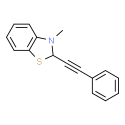 Benzothiazole, 2,3-dihydro-3-methyl-2-(phenylethynyl)- (9CI) structure