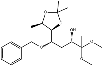 allo-2-Octulose, 1,4,8-trideoxy-6,7-O-(1-methylethylidene)-5-O-(phenylmethyl)-, dimethyl acetal picture