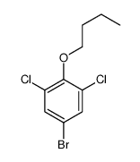 5-溴-2-丁氧基-1,3-二氯苯结构式