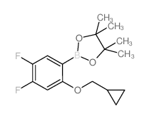 2-Cyclopropylmethoxy-4,5-difluorophenylboronic acid pinacol ester structure