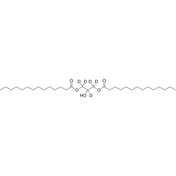 1,3-Dimyristoyl-glycerol-d5结构式