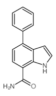 4-苯基-1H-吲哚-7-羧酰胺结构式