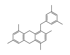 4-(3',5'-dimethylbenzyl)-1,3,5,7-tetramethyl-9,10-dihydro-anthracene结构式