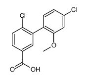 4-chloro-3-(4-chloro-2-methoxyphenyl)benzoic acid结构式