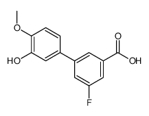 3-fluoro-5-(3-hydroxy-4-methoxyphenyl)benzoic acid结构式