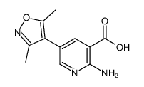 2-amino-5-(3,5-dimethyl-1,2-oxazol-4-yl)pyridine-3-carboxylic acid结构式
